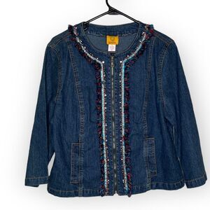 Ruby Rd. Lightweight Jean Jacket size 14